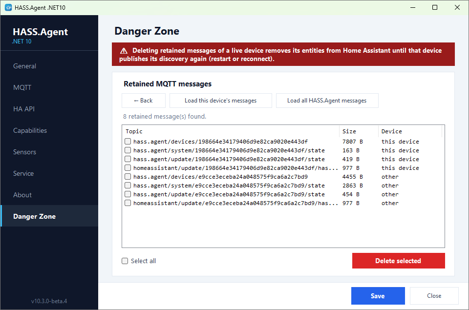 MQTT maintenance