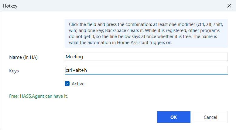 The hotkey editor